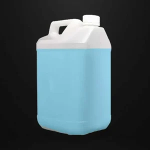Light blue liquid cleaning solution in white plastic container with handle, Sabah Detergent 10L softener product
